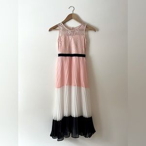 ONE DAY SALE Rare Editions Kids White, Navy, and Pink Dress